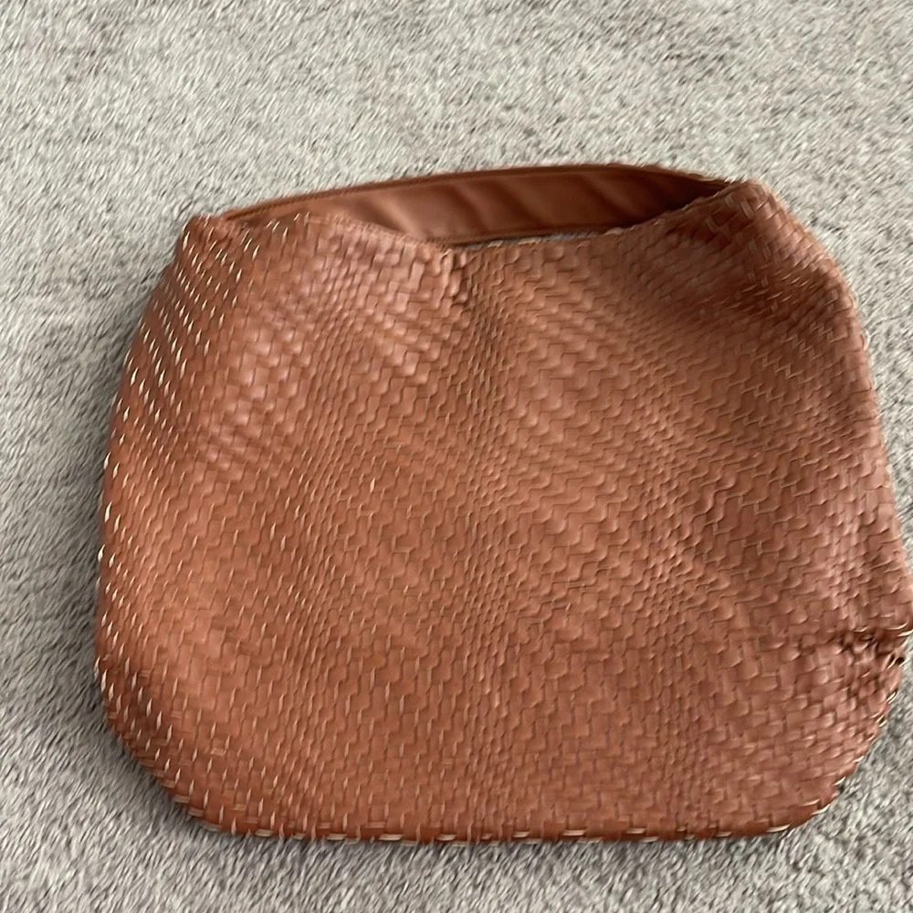 Deux Lux‎ Buttery Soft Weave Hobo Bag with Braided Strap in Color Honey